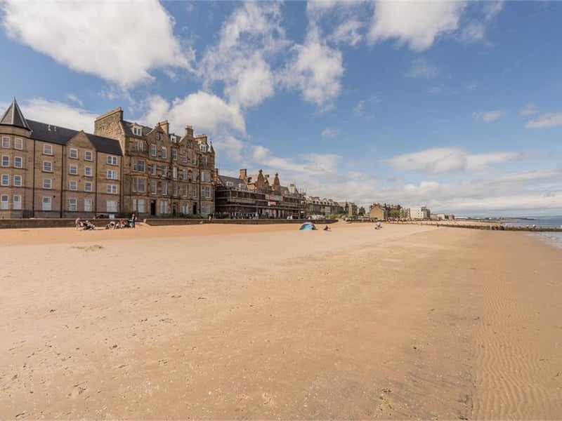 The building sits directly on Portobello beach.
