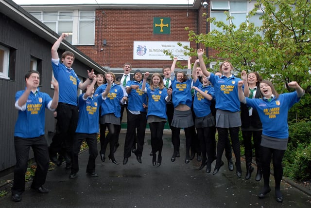 They were jumping for joy at St Wilfrid's RC College when they reached their target for a trip to Sri Lanka in 2006.