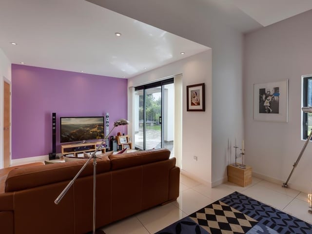 Here's the lounge, with a front-facing window and all the necessary TV/aerial points.