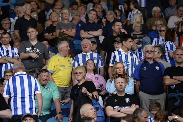 Sheffield Wednesday fans at Hillsborough for the match against Preston North End