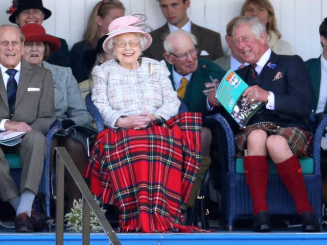 Queen Elizabeth II, Prince Philip, Duke of Edinburgh and Prince Charles,  (Photo by Chris Jackson/Getty Images)
