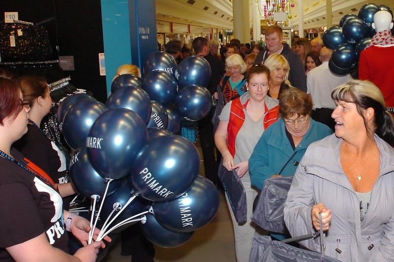 Customers flood in for the official opening of the new Primark store in The Bridges in 2012. Were you among them?