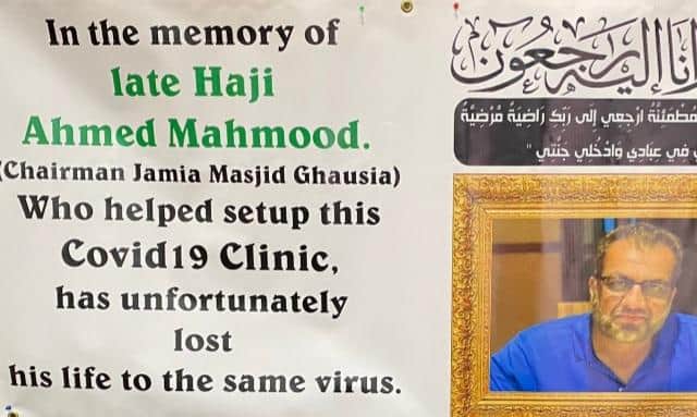 Haji Ahmed Mahmood helped set up a pop-up Covid-19 vaccination clinic at the Jamia Mosque Ghausia.
