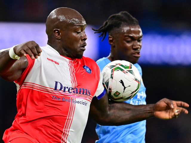 Oldest player: Adebayo Akinfenwa (39)
Youngest player: Oliver Pendlebury (19)
(Photo by PAUL ELLIS/AFP via Getty Images)