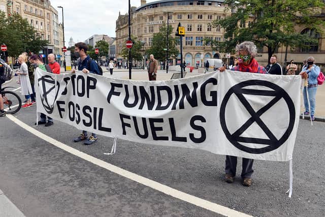 Extinction Rebellion's message to Barclays, HSBC and Santander.