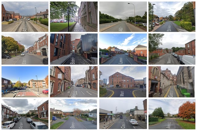 Pictured are the worst 16 streets in Sheffield for reported drug offences in January 2023, according to newly-released police data