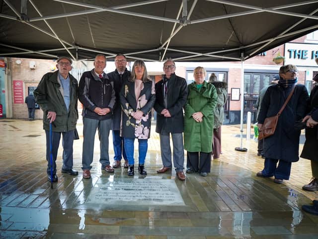 The unveiling brought together residents and community leaders to remember one of Wombwell’s most famous sons, 68 years on from the tragedy that shocked the footballing world.
