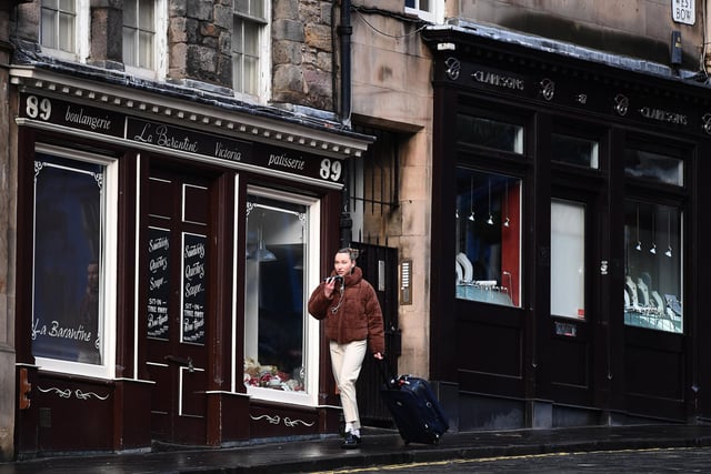 Shops closed in Edinburgh City Centre on January 4, 2021 in Edinburgh, Scotland.