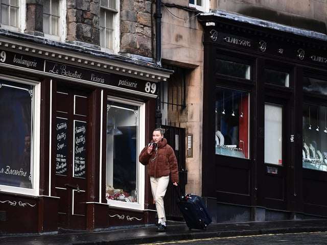 Shops closed in Edinburgh City Centre on January 4, 2021 in Edinburgh, Scotland.