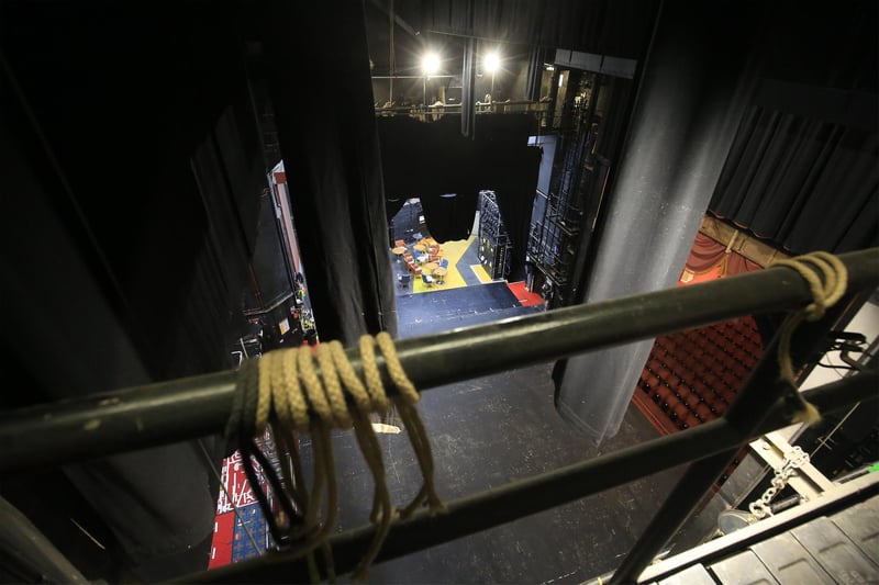 Looking down onto the stage.