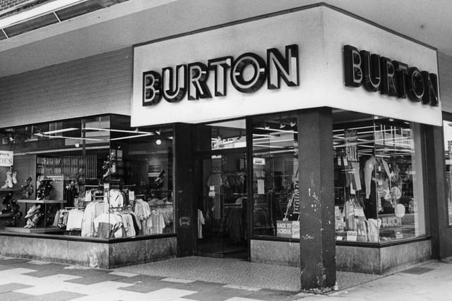 Back to September 1985 and a view of Burtons in Jarrow precinct.