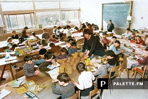 Picture shows an unnamed Sheffield school classroom, 28th March 1969