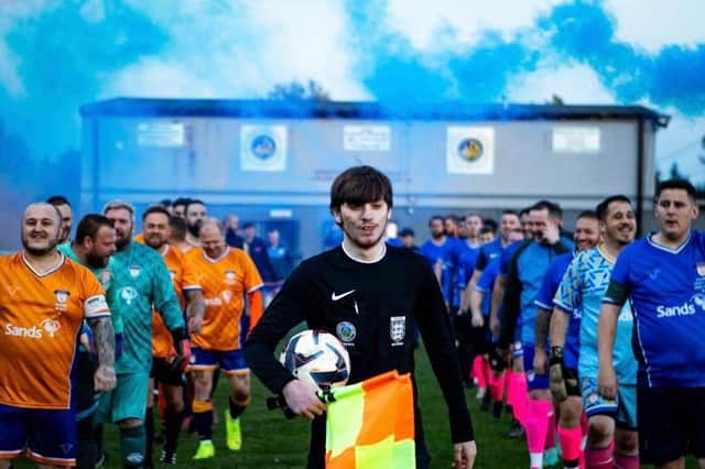 Connor in action at a charity match
