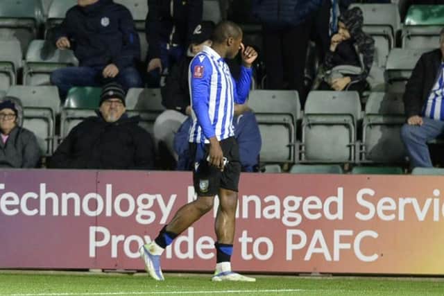Sheffield Wednesday midfielder Dennis Adeniran hobbled off injured in their FA Cup clash at Plymouth Argyle.