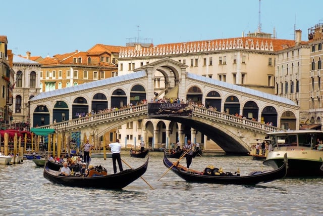 Sinéad Suibhne and her pals were supposed to go to Venice last week. Pictured is the Rialto Bridge, which spans the Grand Canal.