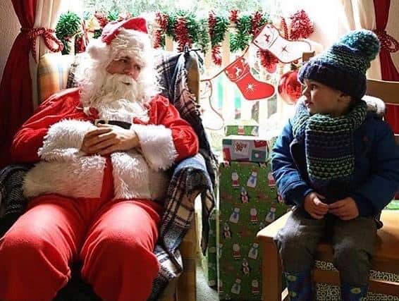 Santa at Whirlow Christmas Fayre.