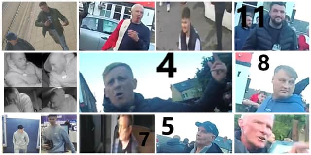 Do you recognise any of the men pictured? Police want to speak to them because it is believed they may be able to assist with ongoing criminal investigations s