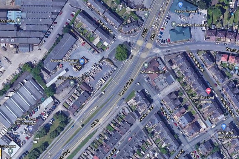 Wheatley Hall Road now. Note the redeveloped corner at Wentworth Road. PIcture: Google