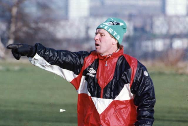 Dave Bassett pictured at the Sheffield Poly Training Ground in January 1993.
