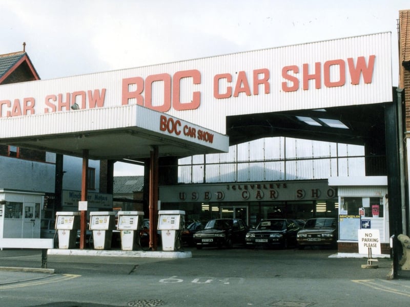 Cleveleys BOC Car Showroom in Victoria Road, 1992