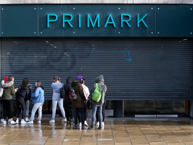 Some shoppers were up early to be at the front of the queue when Primark opened on Princes Street.