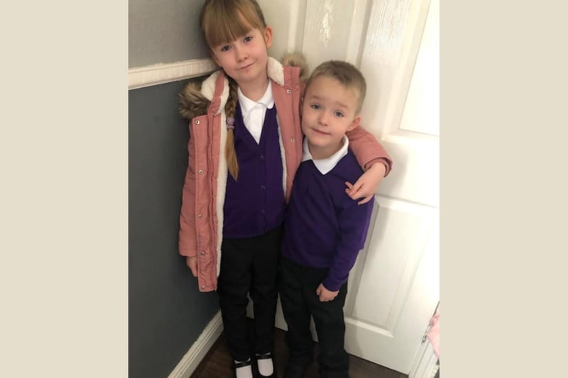 Jessica, age 7, going into Year 3 and Jenson, age 6, going into Year 2.