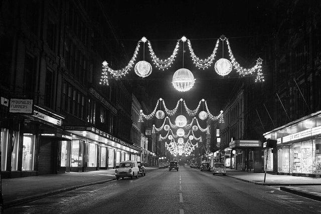 Illuminations in Buchanan Street in 1963.