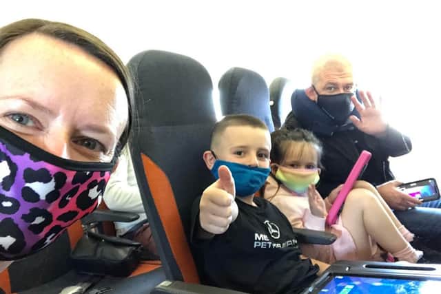 The Green family on their way to Benidorm.