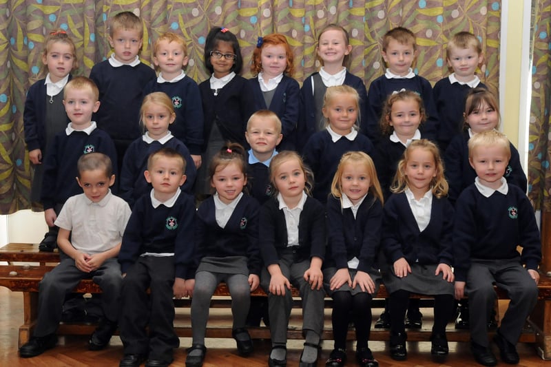 Miss Robinson's reception class at West Boldon Primary School in 2014.