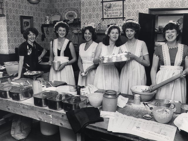 A craft fair at Sheffield's Abbeydale Industrial Hamlet in June 1979