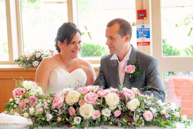Holly Vidler shared this cheerful snap from her lockdown wedding.