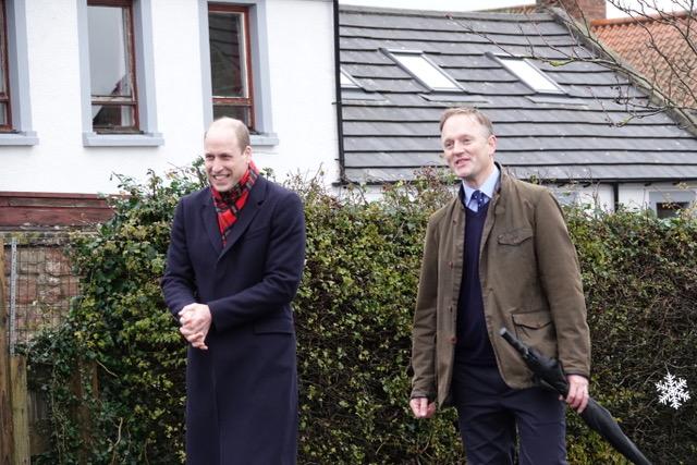 The Duke of Cambridge with head teacher Nick Shaw.