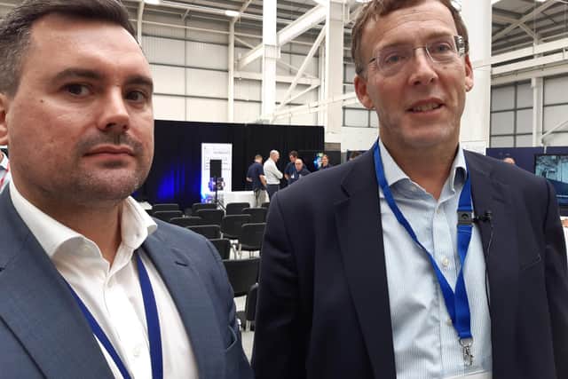 Head of the FTF Damon Johnstone, left, and Tim Bestwick, UKAEA chief technology officer. Pic: David Walsh