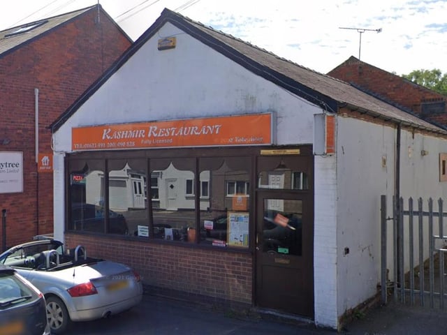 The Kashmir Restaurant was rated two, meaning 'some improvement is necessary', following assessment on September 15.