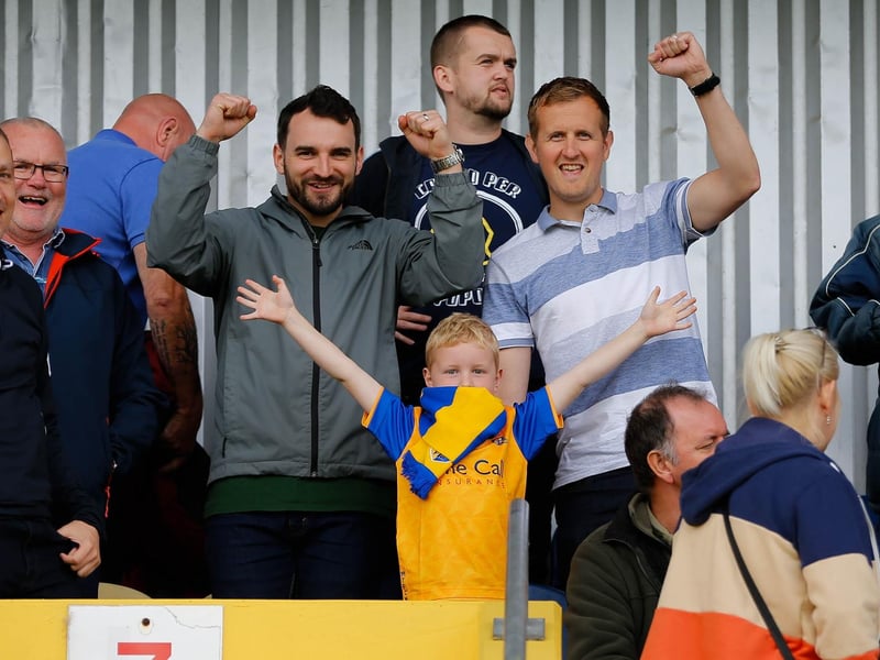 Mansfield Town fans before the match with Harrogate.
