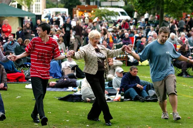 Having a great time at Jazz in the Park at the Botanical Gardens