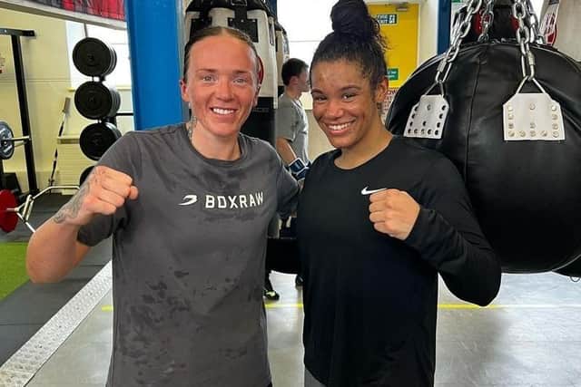 Bree Wright with GB boxer Chantelle Reid
