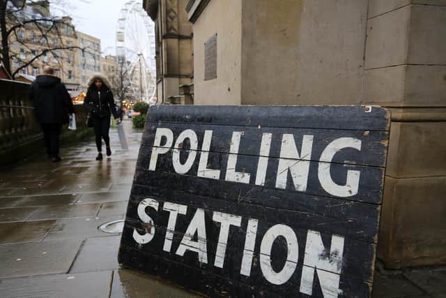 Sheffield Town Hall polling station. Picture: Chris Etchells