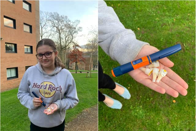 Anna Wilson, 19, who is an English Literature student at the University of Sheffield, has Type 1 diabetes and needs access to insulin through injections (Photo: Elizabeth Hopwood)
