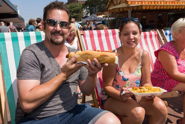 Palmerston Road will again come alive this summer with an abundance of treats from around the world - as the Southsea Food Festival returns for 2018 - (L-R) Glen Alexander and Anni Williams. Picture: Duncan Shepherd