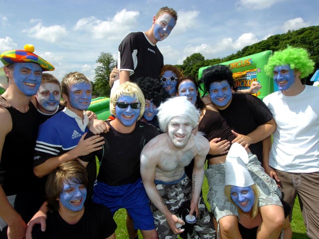 Seen are The Ideas By Net teams ready for action in the It's a Knockout Challenge in aid of the Children Today charity in Graves Park, Sheffield, July 26, 2008