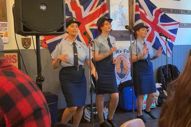Cherry Vixen performing in the Dog and Parrot on Remembrance Sunday.