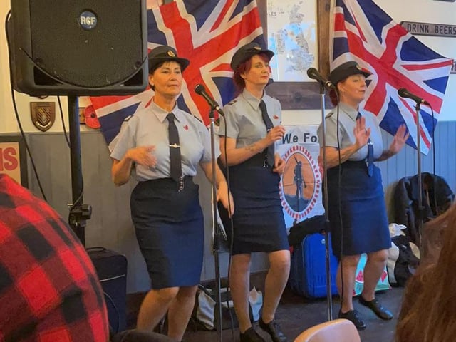 Cherry Vixen performing in the Dog and Parrot on Remembrance Sunday.
