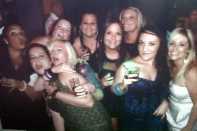 A group of friends at Kingdom nightclub in Sheffield