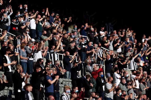 Newcastle United fans. (Photo by Alex Pantling/Getty Images)
