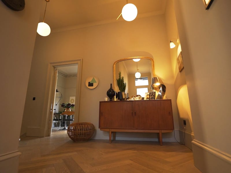 The hallway in the West End Townhouse.
