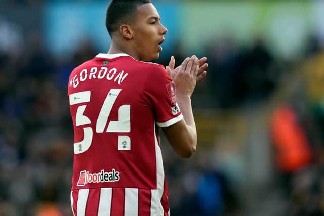 Kyron Gordon made his league debut for Sheffield United at Millwall: Andrew Yates / Sportimage