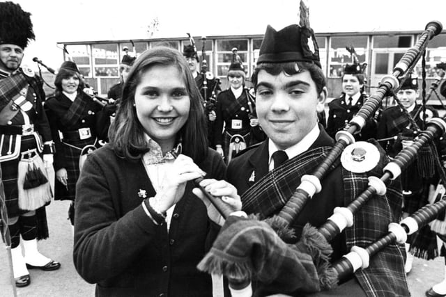 Norwegian Kari Mette Rismyhr was guest when members of South Tyneside Boys' Brigade Pipe Band made final preparations for their visit to Norway.  She is pictured with Piper Duncan Bird from the band.