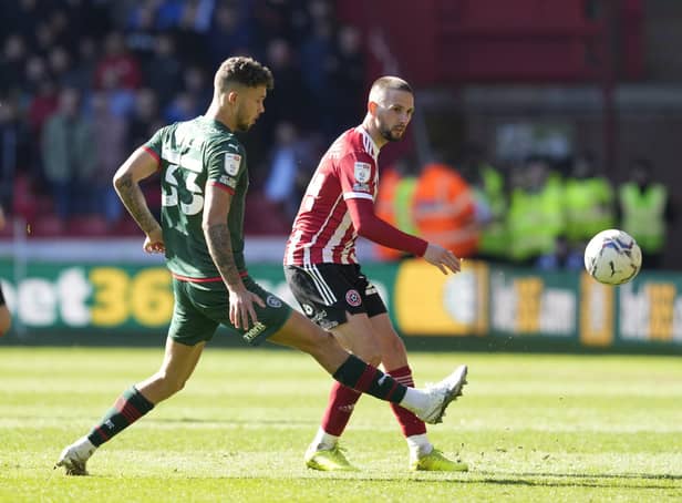 Conor Hourihane in action for Sheffield United: Andrew Yates / Sportimage