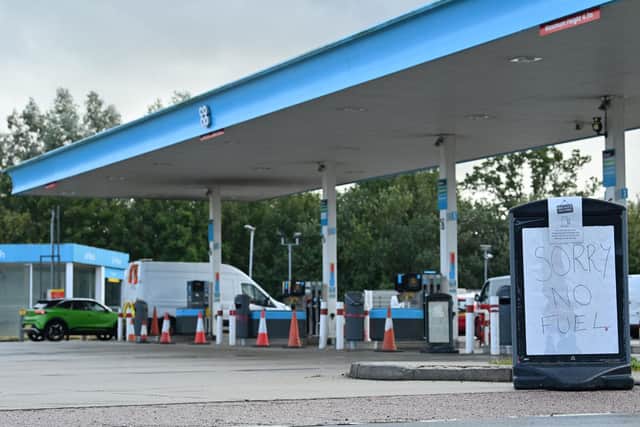 Sheffield is experiencing 'panic-buying' of motor fuel as a shortage of lorry drivers on Covid and Brexit fallout could reportedly see the government use the army to make deliveries. Photo by: BEN STANSALL/AFP via Getty Images